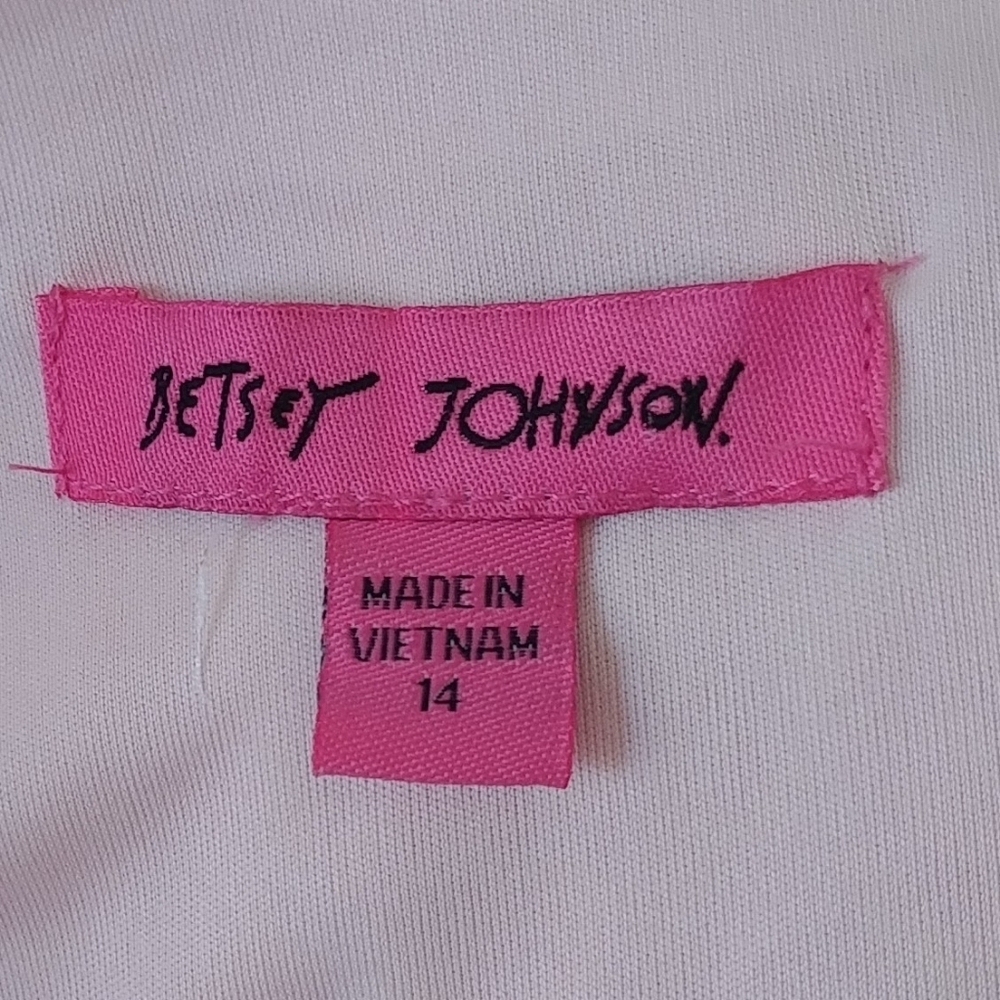 Betsey Johnson Dress‎ Size 14 Peach Call of the Wild Leopard Print Wrap FRO1W90 - Picture 3 of 13